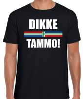 Gronings dialect-shirt dikke tammo groningense vlag zwart heren