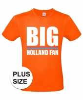 Grote maten big holland fan shirt oranje heren