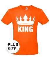 Grote maten koningsdag king shirt oranje heren
