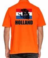 Grote maten oranje fan poloshirt kleding holland leeuw vlag ek wk heren