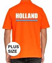Grote maten polo holland t-shirt oranje kingsday heren