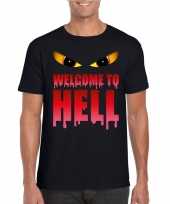Halloween duivel shirt zwart heren welcome to hell