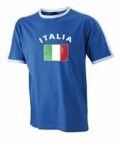 Heren t-shirt italiaanse vlag
