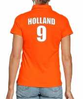 Holland shirt rugnummer 9 nederland fan poloshirt outfit dames