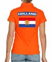 Holland supporter polo t-shirt oranje kingsday dames