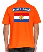 Holland supporter polo t-shirt oranje kingsday heren