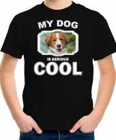 Honden liefhebber shirt kooiker my dog is serious cool zwart kinderen 10256719