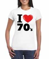 I love 70 s t-shirt wit dames