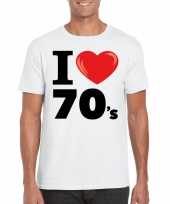 I love 70 s t-shirt wit heren
