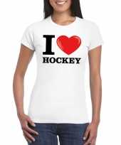 I love hockey t-shirt wit dames