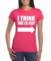 I think she is gay shirt roze dames
