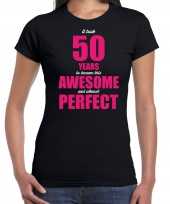 It took 50 years to become this awesome t-shirt 50 jaar verjaardag shirt zwart dames