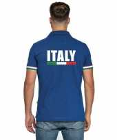 Italie supporter poloshirt blauw heren
