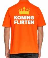 Koningsdag polo t-shirt oranje koning flirten heren