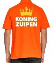 Koningsdag polo t-shirt oranje koning zuipen heren