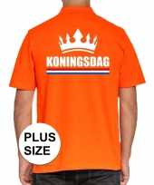 Koningsdag polo t-shirt oranje kroon heren 10140700