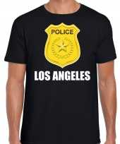 Los angeles police politie embleem carnaval t-shirt zwart heren