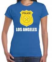 Los angeles politie police embleem t-shirt zwart dames