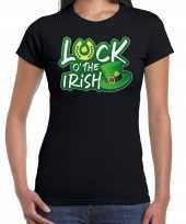 Luck of the irish feest-shirt outfit zwart dames st patricksday