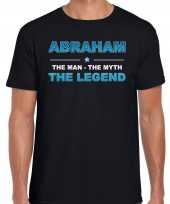 Naam abraham the man the myth the legend shirt zwart cadeau shirt