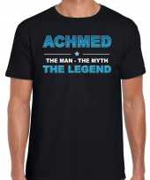 Naam achmed the man the myth the legend shirt zwart cadeau shirt