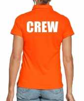 Oranje crew polo t-shirt dames
