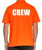Oranje crew polo t-shirt heren