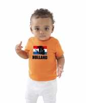 Oranje fan shirt kleding holland leeuw vlag koningsdag ek wk peuters