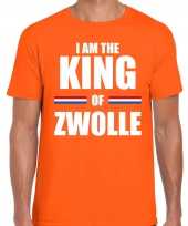Oranje i am the king of zwolle t-shirt koningsdag shirt heren