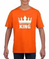 Oranje koningdag king shirt kroon jongens