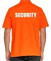 Oranje security polo t-shirt heren