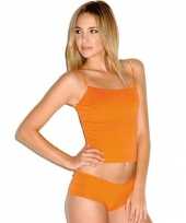 Oranje straps shirtjes dames
