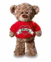 Pluche teddybeer beren knuffel beterschap t-shirt
