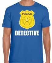 Politie police embleem detective t-shirt blauw heren