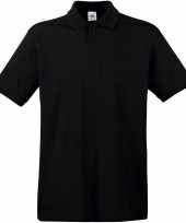 Premium polo t-shirt poloshirt zwart katoen heren