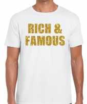 Rich and famous fun t-shirt wit heren