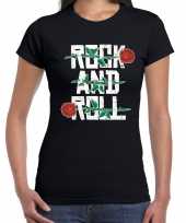 Rock and roll 50s shirt zwart dames
