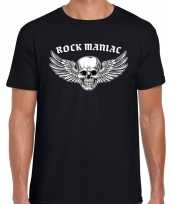 Rock maniac rocker t-shirt zwart heren