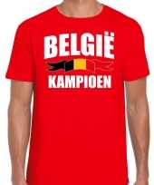 Rood fan shirt kleding belgie kampioen ek wk heren