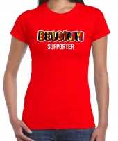 Rood fan shirt kleding belgium supporter ek wk dames