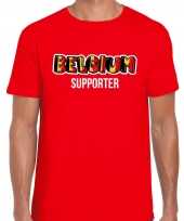 Rood fan shirt kleding belgium supporter ek wk heren