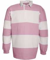 Roze witte rugbyshirts