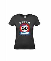 Sarah hoera 50 jaar stopbord t-shirt opvulbare pop