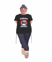 Sarah pop compleet stopbord 50 jaar t-shirt masker
