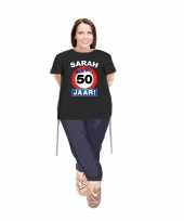 Sarah pop compleet stopbord 50 jaar t-shirt
