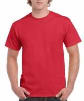 Set 2x stuks groothandel rode t-shirt heren 100 katoen maat s 36 48