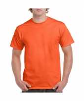 Set 5x stuks oranje t-shirts voordelig maat l