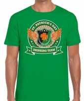 St patrick s day drinking team t-shirt groen heren