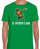 St patricks dab feest-shirt outfit groen heren st patricksday swag dabbin