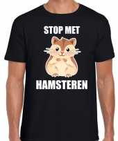 Stop hamsteren t-shirt coronavirus zwart heren
